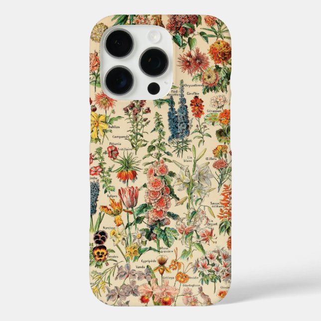 Antike Blumen iPhone 16 Pro Hülle (Rückseite)