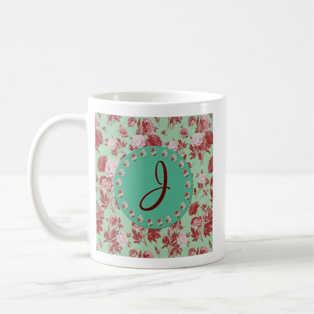 Antike Blumen Kaffeetasse (Links)