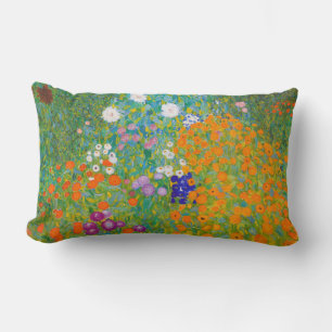 Antike Blumen-Kunst von Gustav Klimt im Cottage-Ga Lendenkissen