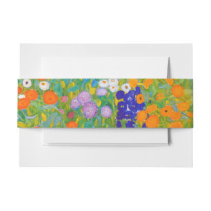 Antike Blumen-Kunst von Gustav Klimt im Stil eines Einladungsbanderole