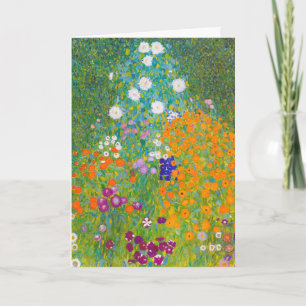 Antike Blumen-Kunst von Gustav Klimt im Stil eines Feiertagskarte