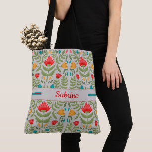 Antike Blumen-Monogramm-Tasche Tasche