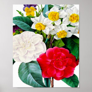Antike Blumen Poster