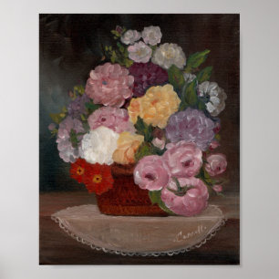 Antike Blumen Poster