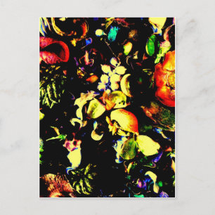 Antike Blumen Postkarte