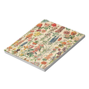 Antike Blumen von Adolphe Millot Notizblock