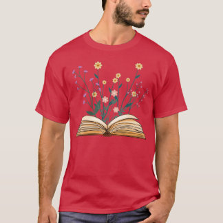Antike Blumen wachsen aus Buch 1 T-Shirt