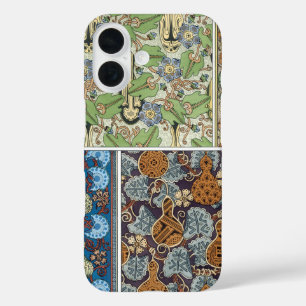 Antike Blumenkunst des Jugendstils mit Gemüse und  iPhone 16 Hülle