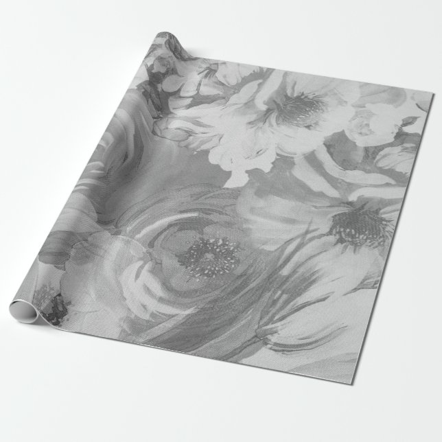 Antike Blumenmalerei Geschenkpapier (Ungerollt)