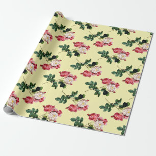 Antike Blumenmuster Geschenkpapier