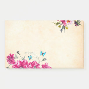 Antike Blumenmuster Post-it Klebezettel