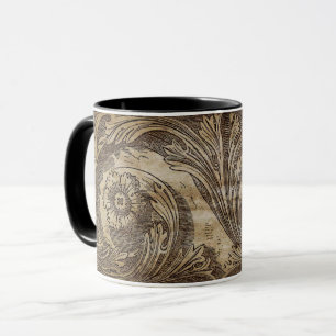 Antike Blumenmuster-Tasse Tasse