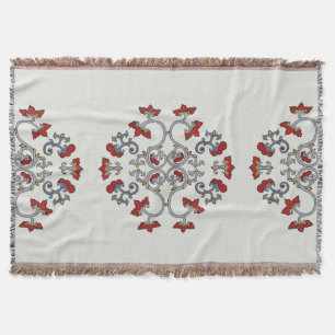 Antike Blumenornament-Muster-Wurfdecke Decke