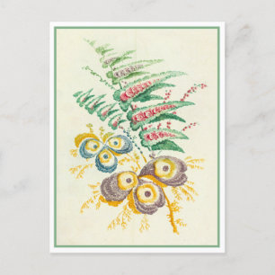 Antike Blumenpostkarte Postkarte