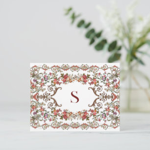 Antike Blumenranken    Postkarte
