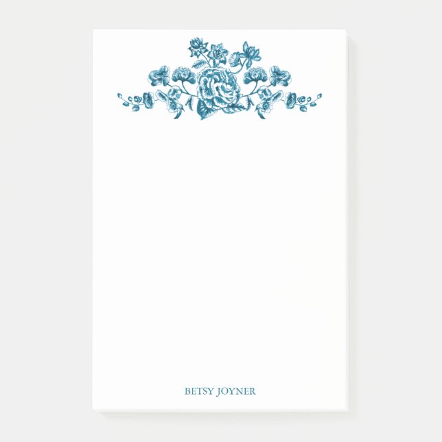 Antike Blumenreben Post-it Klebezettel (Vorderseite)