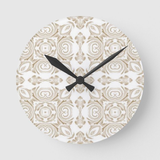 Antike Blüte Runde Wanduhr (Vorderseite)
