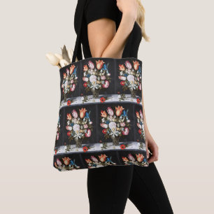 Antike Bosschaert Niederländische Tulpen und Rosen Tasche