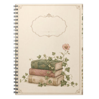 Antike Botanik-Bücher & Ivy Cottagecore Notizbuch Notizblock
