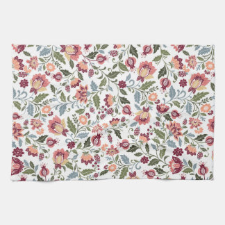 Antike botanische Blatt- und Blumendesigns Geschirrtuch