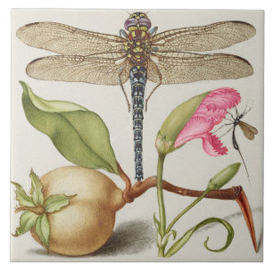 Antike botanische Keramikfliese
