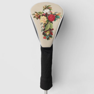Antike botanische Kreuz-Rosen religiöse Kunst Golf Headcover