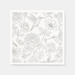 Antike botanische Serviette