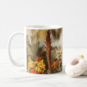 Antike botanische tropische Palmen Kaffeetasse