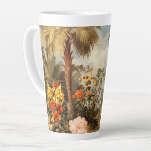 Antike botanische tropische Palmen Milchtasse