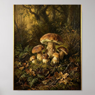 Antike botanische wilde Pilze I Poster