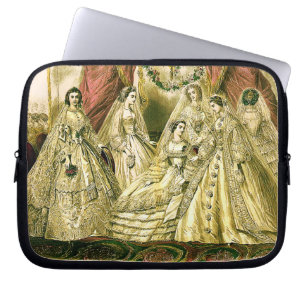 Antike Braut Vintage-Hochzeit Laptopschutzhülle
