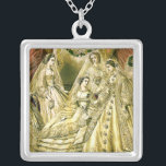 Antike Bride Vintage Wedding Versilberte Kette<br><div class="desc">This Beautiful Altes Bild was created in 1861,  Showing Showing hat Surrounded by her Bridal Party. Auf Beautiful Addition for Any Bride!</div>