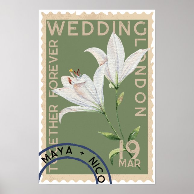 Antike Briefmarke  Poster (Vorne)