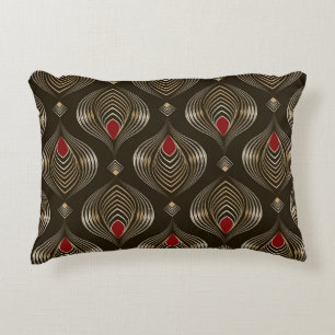 Antike Bronze: Nahtlose Ornamentik Elegante Dekokissen