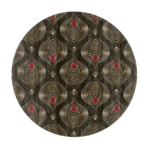 Antike Bronze: Nahtlose Ornamentik Elegante Schneidebrett