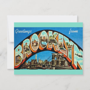 Antike Brooklyn NY Grüße Postkarte
