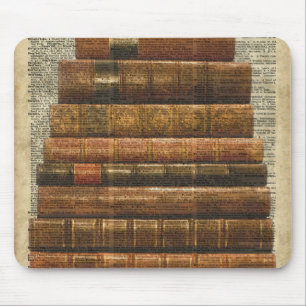 Antike Buch-Illustration über Wörterbuch-Seite Mousepad