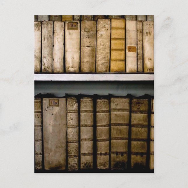 Antike Bücher aus dem 17. Jahrhundert Vellum Bindu Postkarte (Vorderseite)