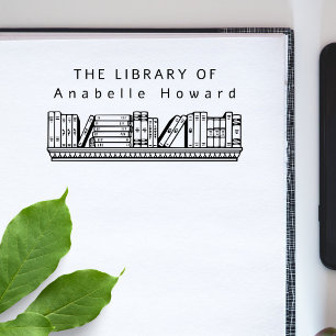 Antike Bücherregal einfache benutzerdefinierte Bib Gummistempel