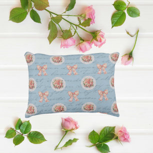 Antike Buchstaben Vintage Rose Seilraupen Dekokissen