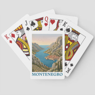 Antike Bucht von Kotor Montenegro Balkan Landschaf Spielkarten