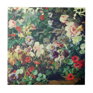 Antike bunte Blumen Blumenmalerei Fliese