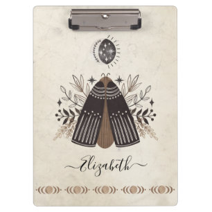 Antike Butterfly Moth Illustration Klemmbrett