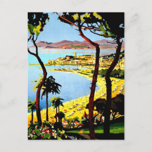 Antike Cannes Frankreich Winter-Reisepostkarte Postkarte
