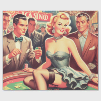 Antike Casino-Illustration Geschenkpapier