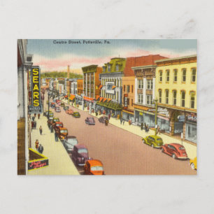 Antike Centre Street, Pottsville, Pa Postkarte