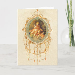 Antike Cherub Ornamentale Kunst Design Karten