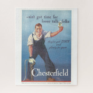 Antike Chesterfield Zigarettenwerbung