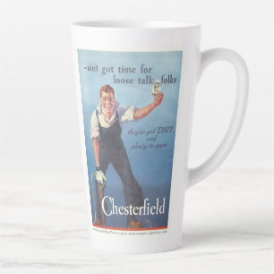 Antike Chesterfield Zigarettenwerbung Milchtasse