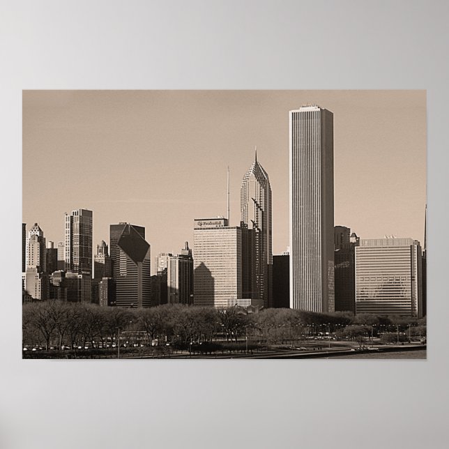 Antike Chicago Poster (Vorne)